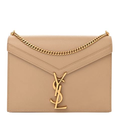 ysl bag latte|SAINT LAURENT Grain De Poudre Monogram Cassandra Clasp .